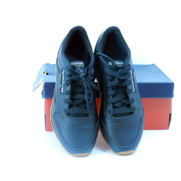 Reebok Classic Leather Men's Size 6 Lifestyle shoes GY0954 Black Gum Sneakers - Picture 2 of 5